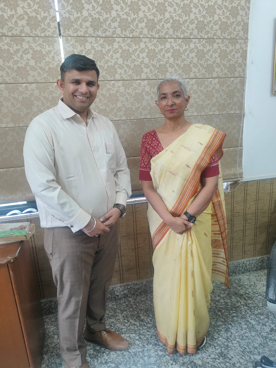 SwipeTouch team member with school principal