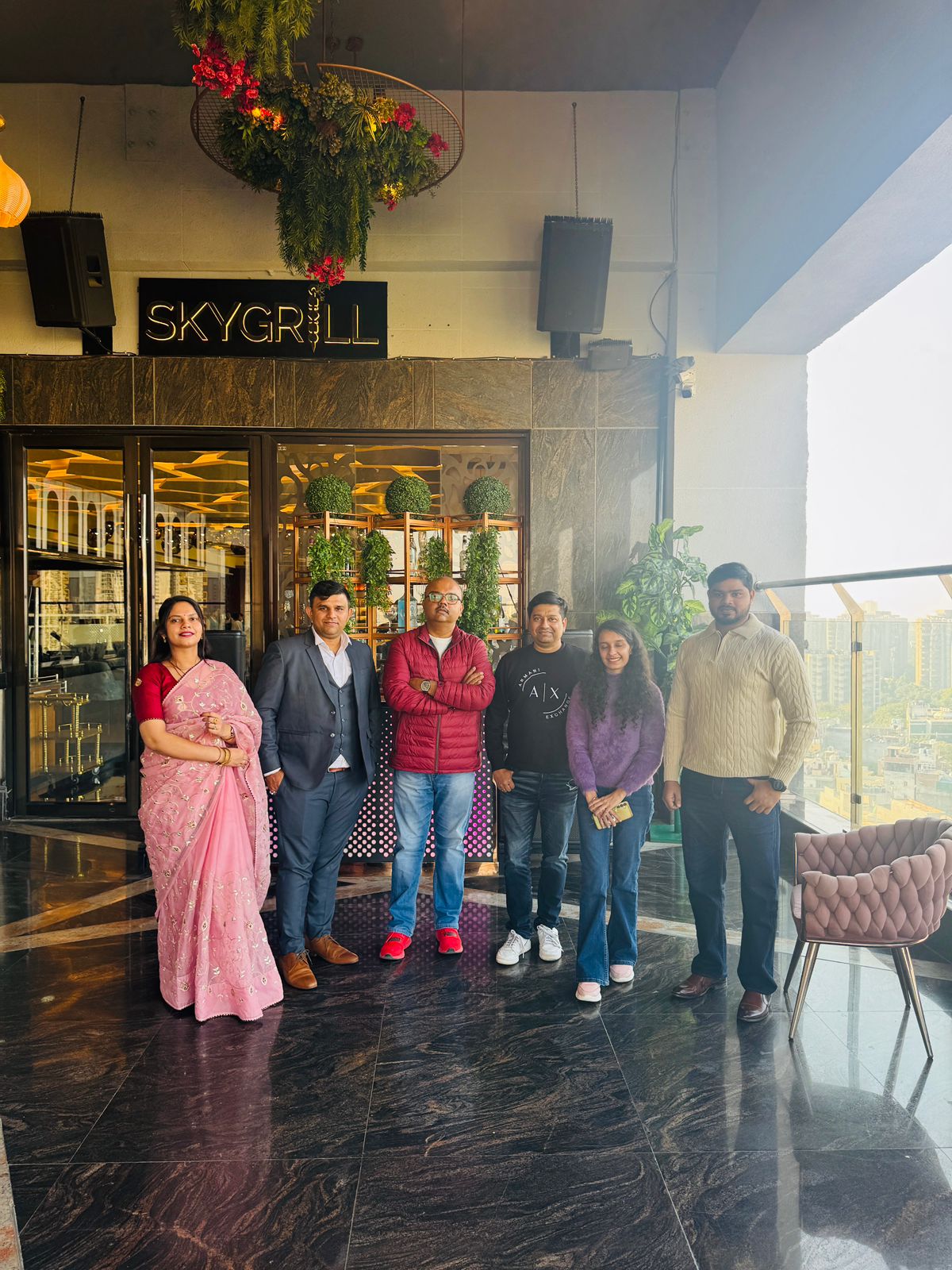 Team dinner at SkyGrill restaurant