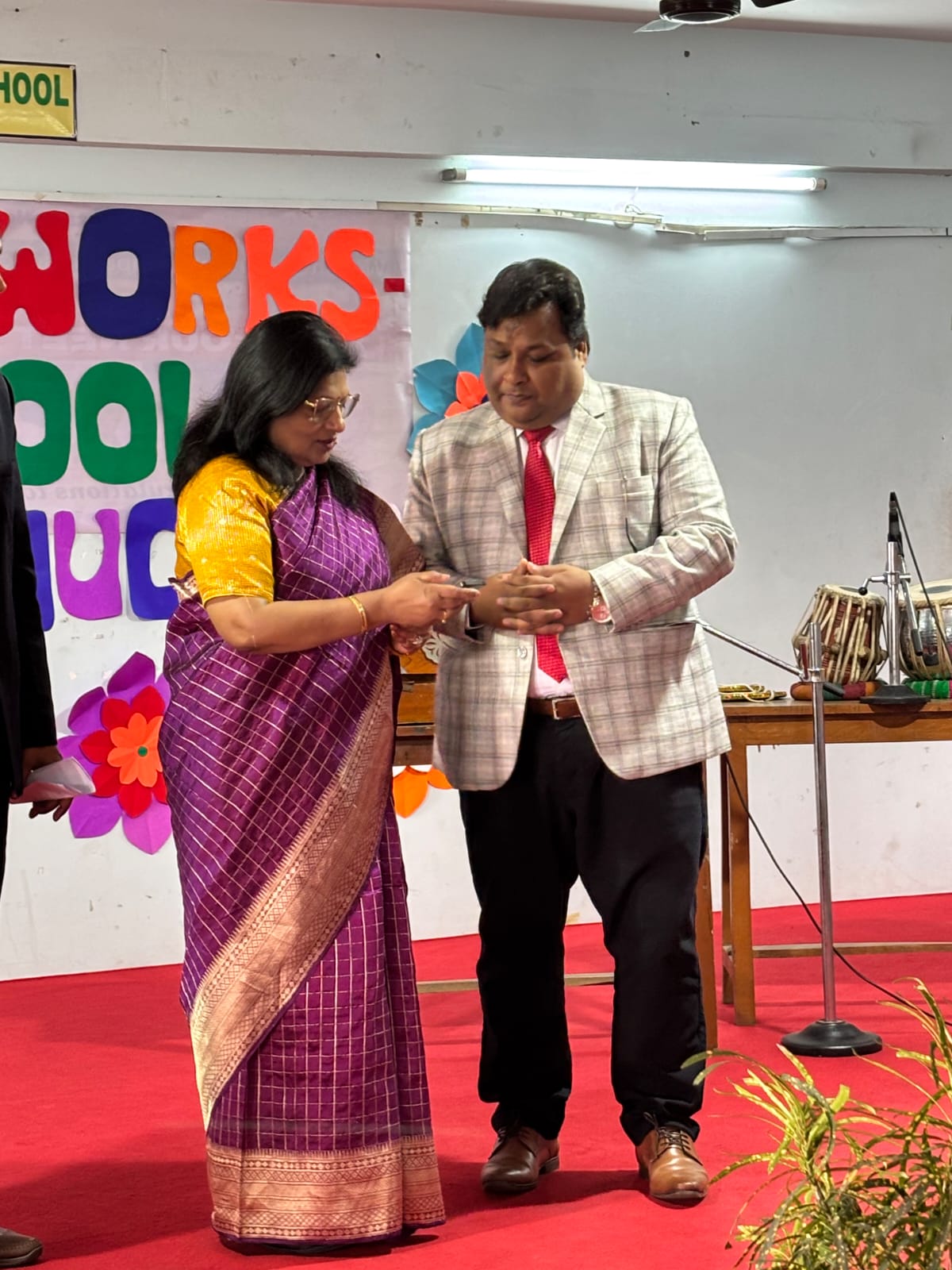Award ceremony at school workshop